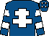 Royal blue, white cross of lorraine, hooped sleeves and diamonds on cap (Simon Lockyer & Tim Clarke)