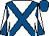 White, royal blue cross belts, diabolo on sleeves, royal blue cap (Kestonracingclub)