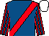 Royal blue, red sash, red and royal blue striped sleeves, white cap (Richard Evans Bloodstock)