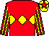 Red, yellow triple diamond, striped sleeves, yellow cap, red star (Mr Philip Banfield)