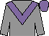 Grey, mauve chevron, mauve cap (Mrs Christine Gray)