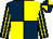 Dark blue and yellow (quartered), striped sleeves (Paul & Clare Rooney)
