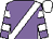 Mauve, white sash, hooped sleeves, white cap (Thorne Farm Racing Ltd)
