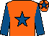 Orange, royal blue star, sleeves and star on cap (Kelly, Beal And Vasey)