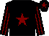Black, maroon star, striped sleeves and star on cap (Over The Last Racing)