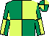 Emerald green and canary (quartered) (Mr S Emmet And Miss R Emmet)