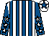 White and royal blue stripes, royal blue sleeves, white stars, white cap, royal blue star (Central Racing Ltd)