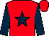 Red, dark blue star and sleeves (Mr S G Martin)