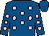 Royal blue, pink spots, royal blue cap (Mr Richard L Page)