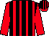 Red and black stripes, red sleeves (Mr P K Siu)