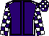 Purple, white seams, checked sleeves and cap (M P Coleman & R J Coleman)