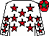 White, red stars, red cap, emerald green star (Mrs Patricia J Burns)