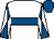 White, royal blue hoop, diabolo on sleeves, royal blue cap (John Guest Racing)