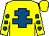 Yellow, royal blue cross of lorraine, yellow sleeves, royal blue spots (Mr Darren Coombes)