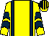 Yellow, dark blue braces, chevrons on sleeves, striped cap (Mr Maldwyn Matthews)