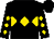Black, gold diamond hoop, diamonds on sleeves (Jockey Club Ownership (sw 2018))