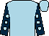 Light blue, dark blue sleeves, light blue spots (Mr R G Owens)