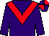 Purple, red chevron, quartered cap (A Mossop & H Scale)