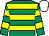 Emerald green, yellow hoops, white cap (Mr John P McManus)
