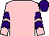 Pink, purple chevrons on sleeves, purple cap (Mrs Gemma Hogg)