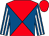 Red and royal blue diabolo, royal blue and white striped sleeves, red cap (Paddy Downes,bill Green & Phil Harker)