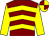 Maroon & yellow chevrons, yellow sleeves, quartered cap (Brunabonne Syndicate)