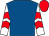 Royal blue, white and red chevrons on sleeves, red cap (Mr Michael Hollier)