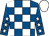 Royal blue and white check, royal blue sleeves, white stars and cap (Paul Steadman And Partner)