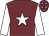 Garnet body, white star, white arms, garnet cap, white stars (P Sigaud)