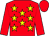 Red, yellow stars, red sleeves & cap (Persian Red Partnership)