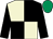 Black & beige quartered, black sleeves, emerald green cap (Andrew Roe)