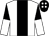 White, black panel, halved sleeves, black cap, white spots (Kevin John Smith)