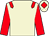Beige, red epaulets, sleeves and diamond on cap (Centurion Thoroughbreds)