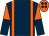Dark blue, orange braces, halved sleeves, orange cap, dark blue spots (Keep The Faith Syndicate)