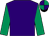 Purple, emerald green sleeves, quartered cap (Mrs Teresa Murphy)