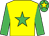 Yellow, em green star & sleeves, em green cap, yellow star (J S Cullen)