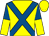 Yellow, royal blue cross belts, royal blue and yellow halved sleeves (Hexter's Healers)