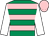 Emerald green, pink hoops, white sleeves, pink cap (Mr Paul Downing)