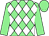 Light green and white diamonds, light green sleeves and cap (Mr L Schwartz)