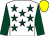 White, dark green stars and sleeves, yellow cap (Mr David Edward Balfe)