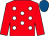 Red, white spots, red sleeves, royal blue cap (Nfh Corner & Lord Ronaldshay)
