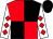 Red and black (quartered), white sleeves, red diamonds, black cap (Icm Racing, Kingmaker Racedays, Menzie)