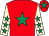 Red, emerald green star, beige sleeves, emerald green stars, red cap, emerald green star (Eamonn Dempsey)