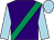 Purple, emerald green sash, light blue sleeves & cap (Ms Helen P Mooney)