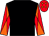 Black, red and orange diabolo on sleeves, red cap, orange diamonds (Robert & Lucy Dickinson)