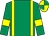 Emerald green, yellow braces, yellow armlet, quartered cap (Hugh Calvey)