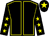 Black, yellow seams, black sleeves, yellow stars, black cap, yellow star (Sarah & Wayne Dale)