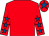 Red, royal blue stars on sleeves, red cap, royal blue star (Hunt Sb & The Cross Racing Club)