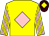 Yellow, pink diamond, striped sleeves, brown cap, yellow diamond (Barry Kitcherside And Darren Waterer)