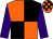 Orange and black (quartered), purple sleeves, orange and black check cap (Mr Gerard Burrow)